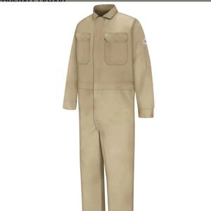 Khaki FR Deluxe 109% cotton contractor coveralls